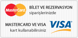 Bilet ve Rezervasyon Siparişlerinizde Mastercard ve Visa Uyumlu Kredi Kartınızı Kullanabilirsiniz.